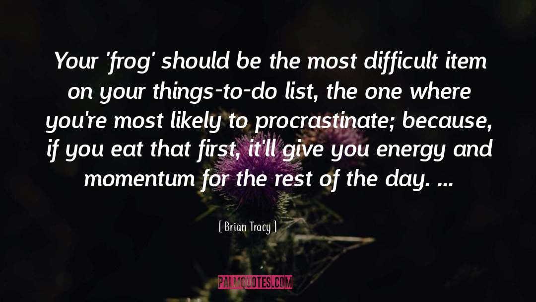 Procrastinate quotes by Brian Tracy