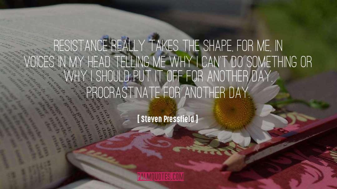 Procrastinate quotes by Steven Pressfield