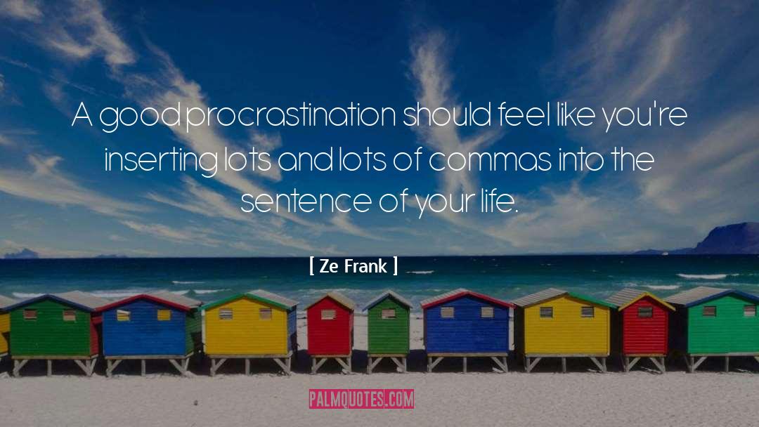 Procrastination quotes by Ze Frank