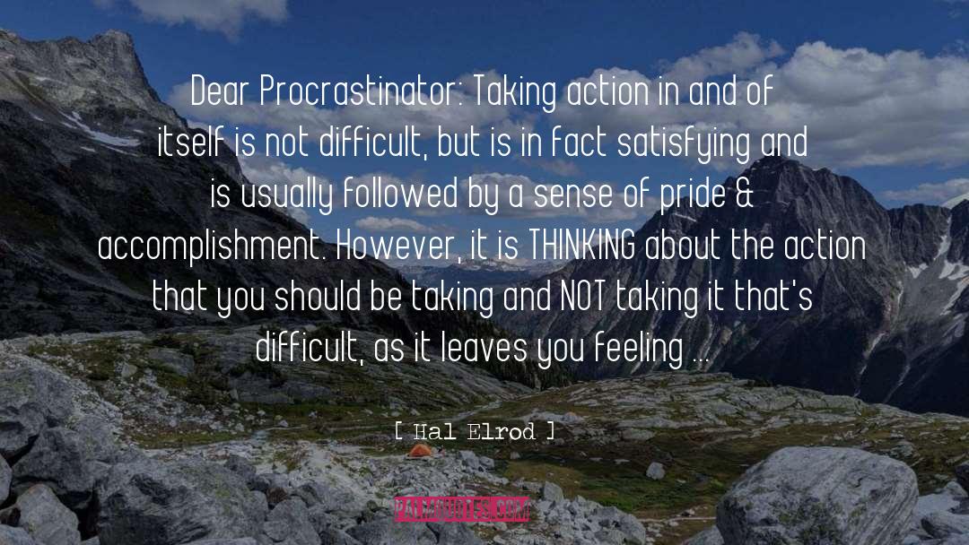 Procrastinator quotes by Hal Elrod