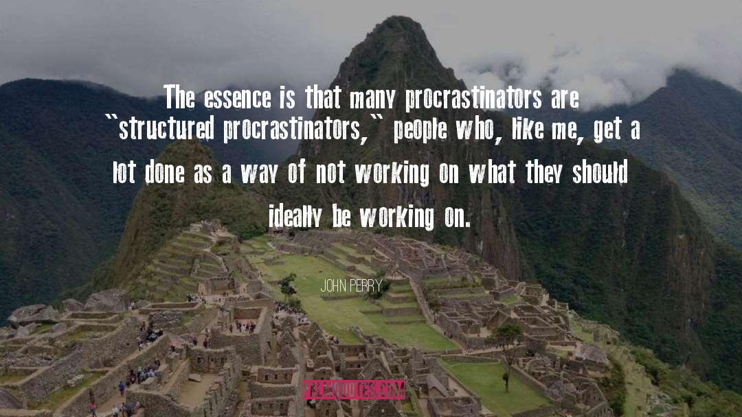 Procrastinators quotes by John Perry