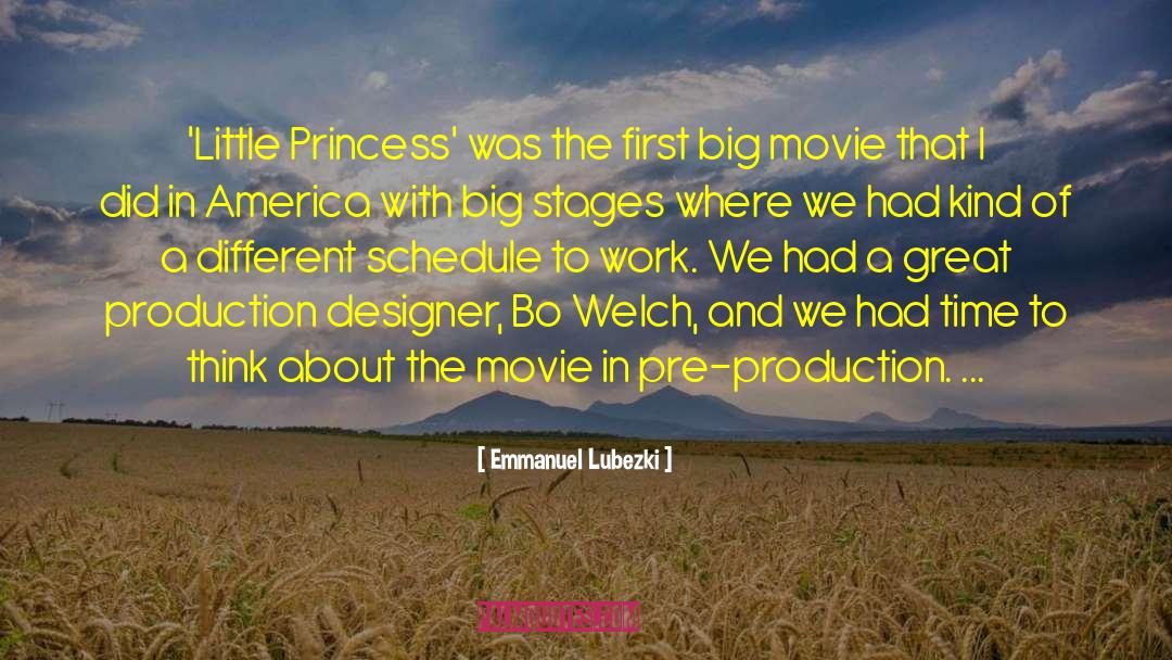 Production Designer quotes by Emmanuel Lubezki