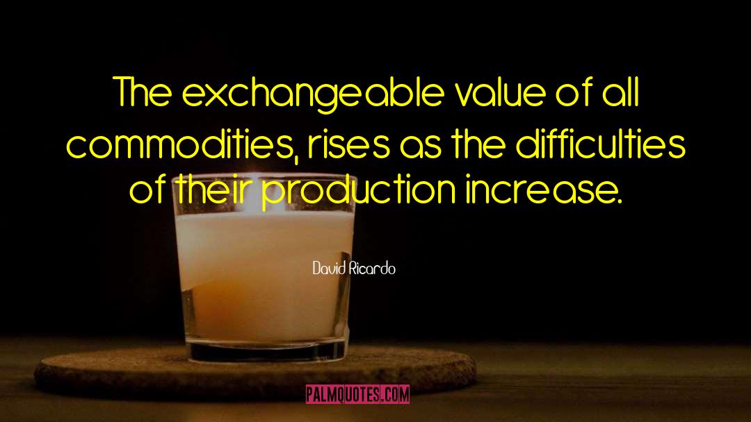 Productions quotes by David Ricardo