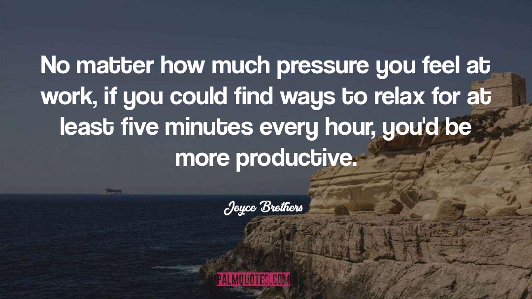 Productive Work quotes by Joyce Brothers