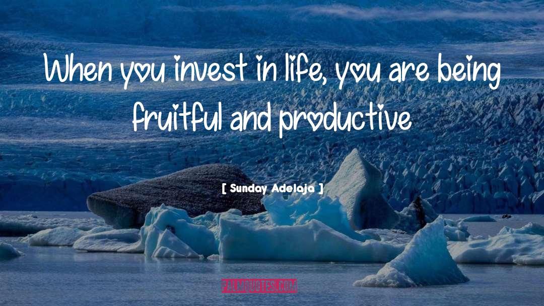 Productivity Promoter quotes by Sunday Adelaja