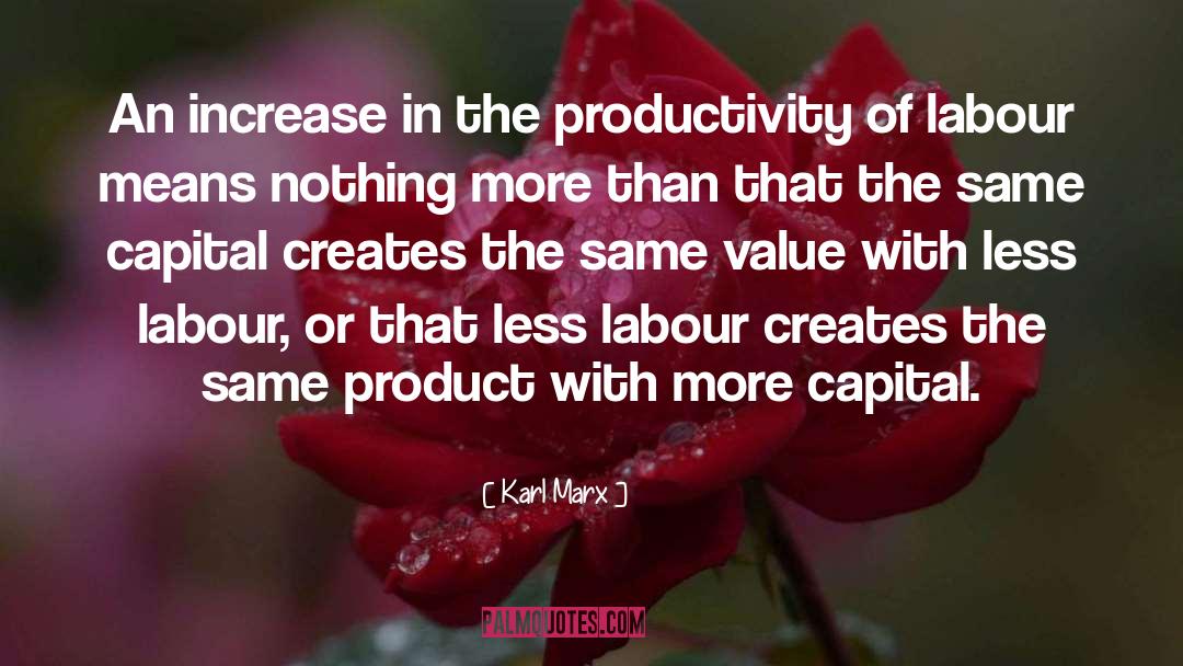 Productivity quotes by Karl Marx