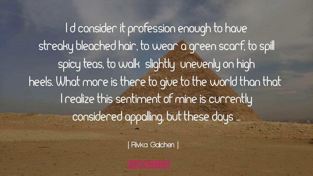 Profession quotes by Rivka Galchen