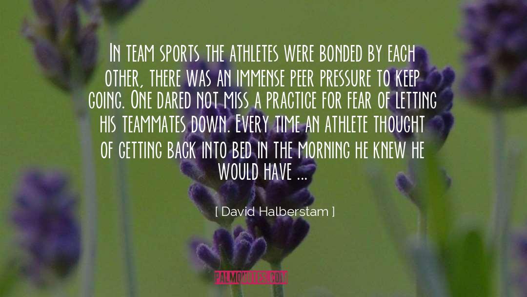Professional Sports quotes by David Halberstam