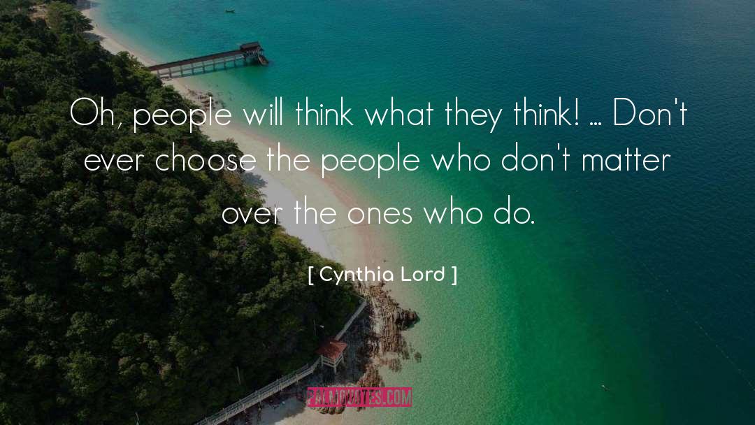 Profit Over People quotes by Cynthia Lord