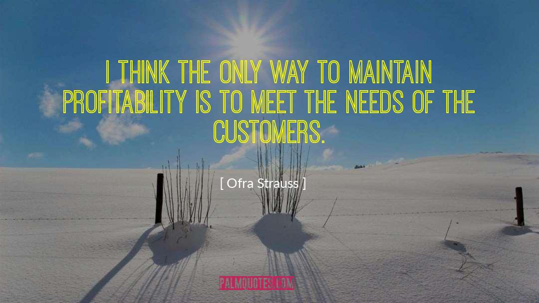 Profitability quotes by Ofra Strauss