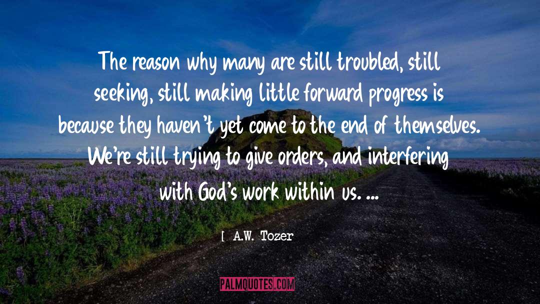 Progress And Development quotes by A.W. Tozer
