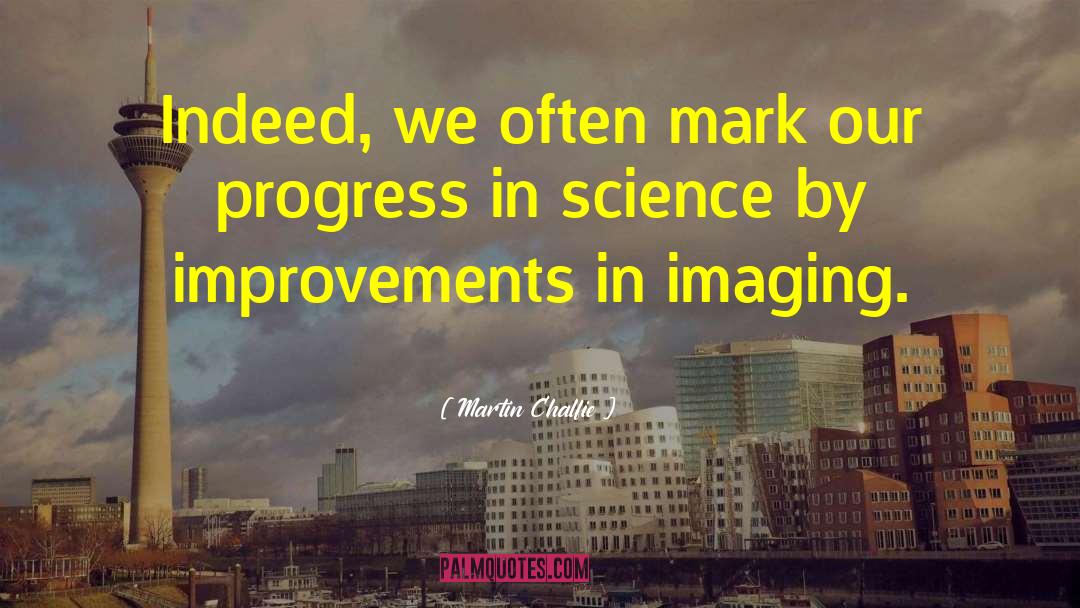 Progress In Science quotes by Martin Chalfie