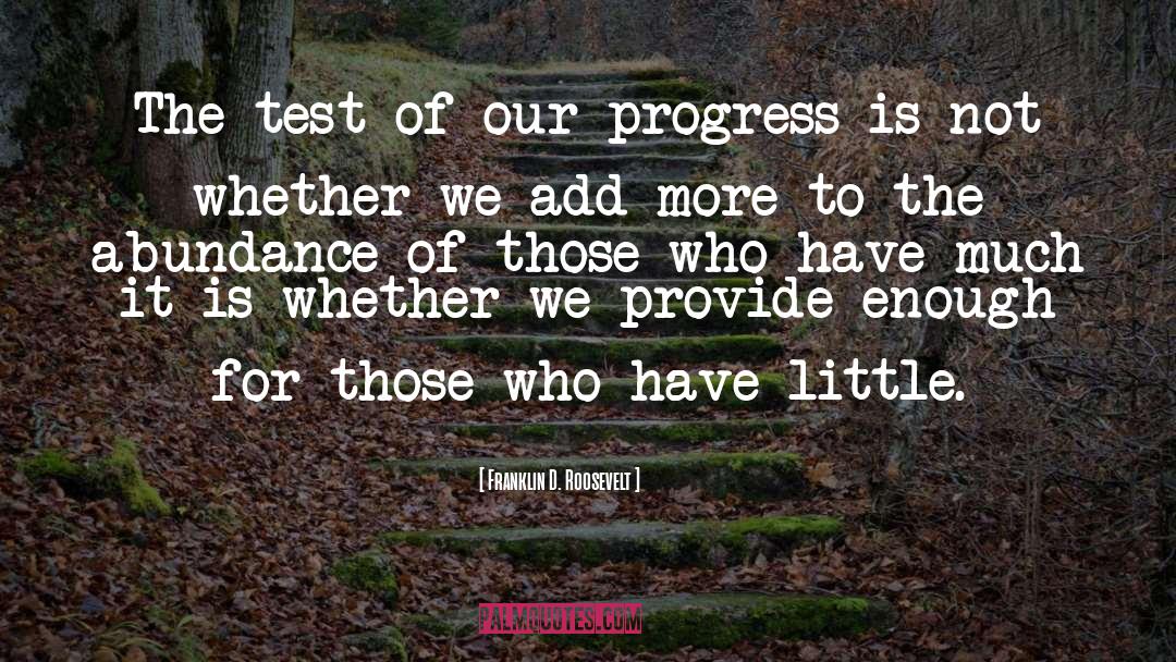 Progress Not Perfection quotes by Franklin D. Roosevelt