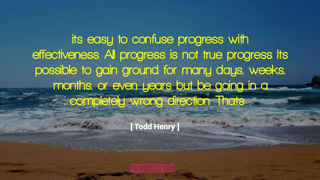 Progress Not Perfection quotes by Todd Henry