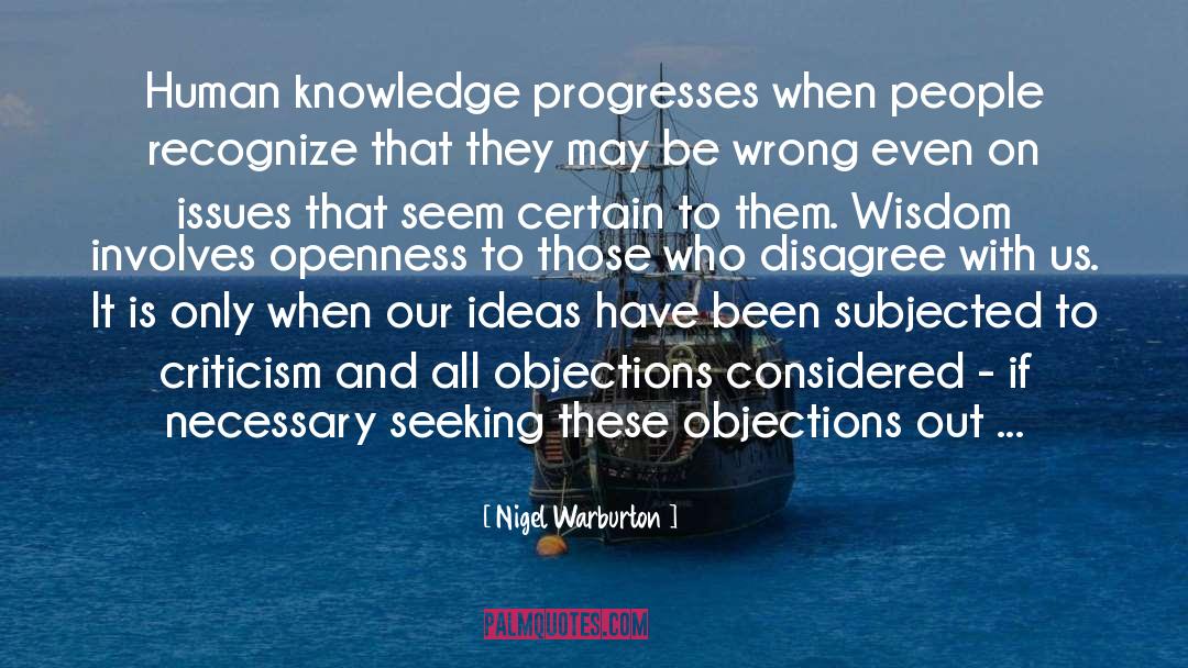 Progresses quotes by Nigel Warburton