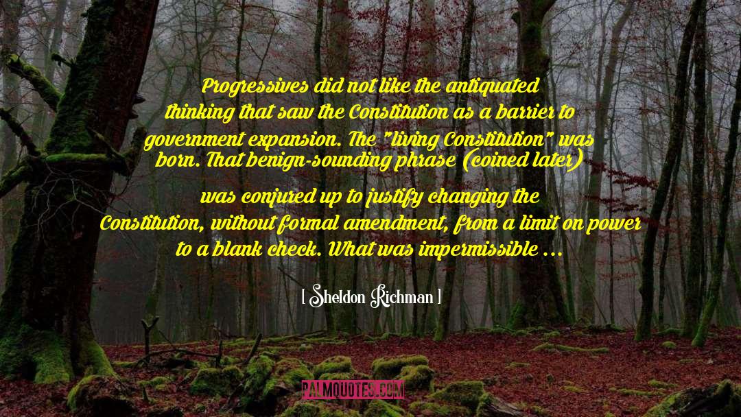 Progressivism quotes by Sheldon Richman