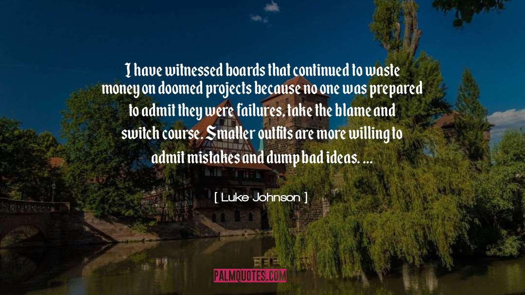 Project Management quotes by Luke Johnson