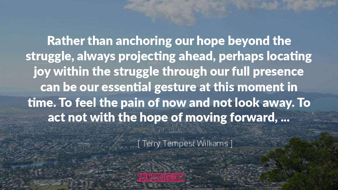 Projecting quotes by Terry Tempest Williams