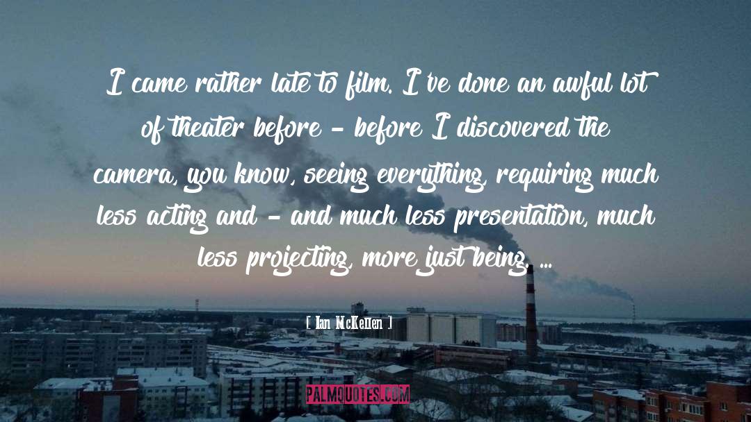 Projecting quotes by Ian McKellen