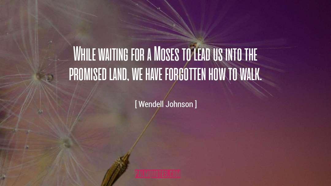 Promised Land quotes by Wendell Johnson