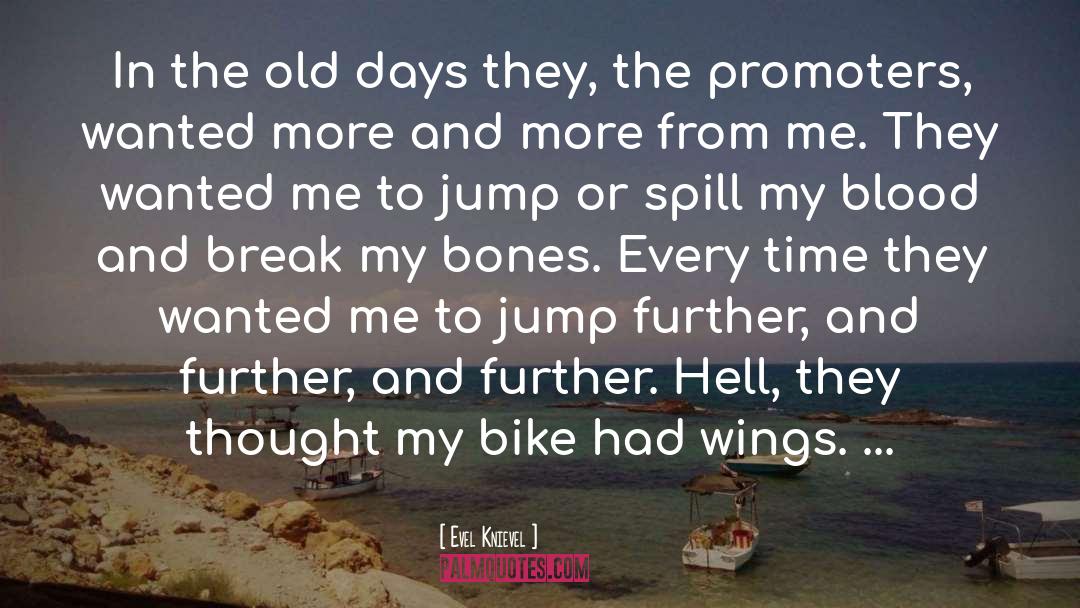 Promoters quotes by Evel Knievel