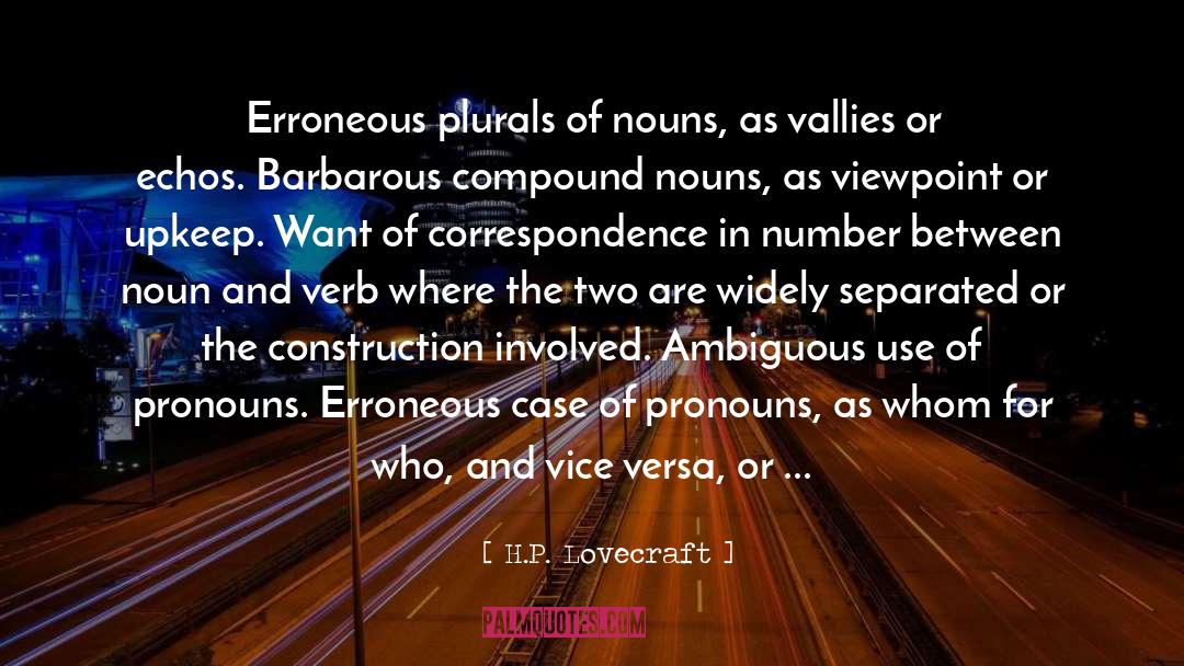 Pronouns quotes by H.P. Lovecraft