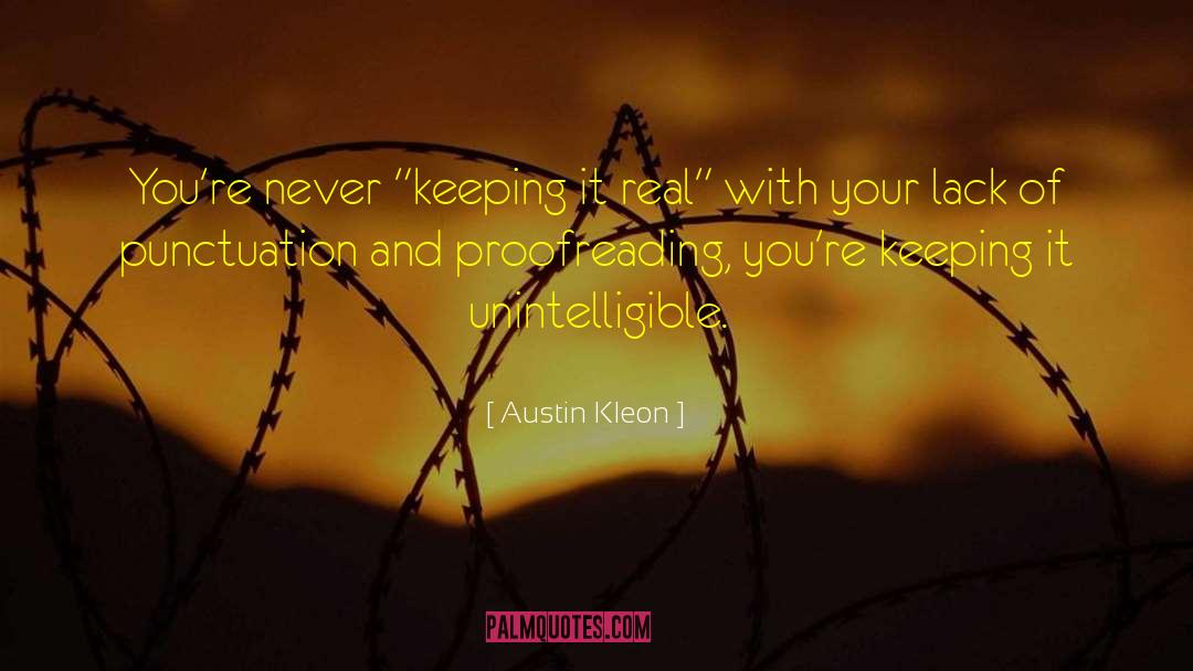 Proofreading quotes by Austin Kleon