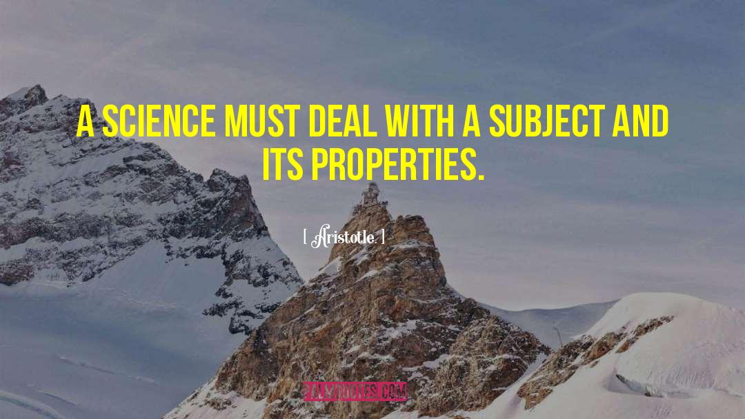 Properties quotes by Aristotle.