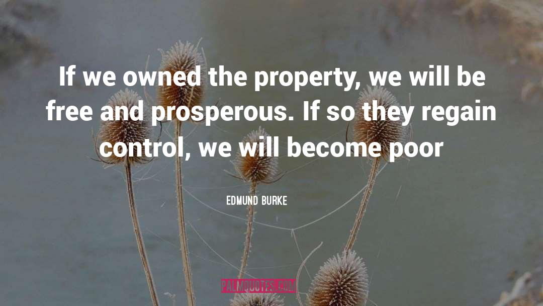 Property Possessions quotes by Edmund Burke