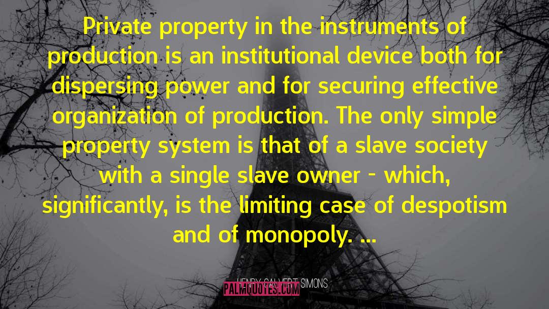 Property System quotes by Henry Calvert Simons