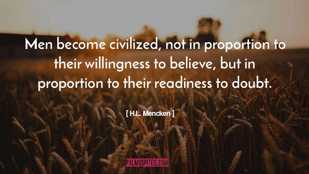 Proportion quotes by H.L. Mencken