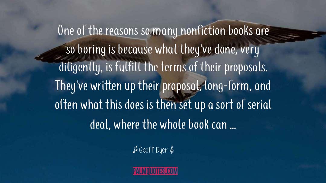 Proposals quotes by Geoff Dyer