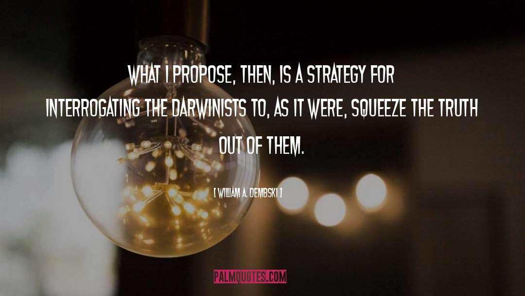 Propose quotes by William A. Dembski