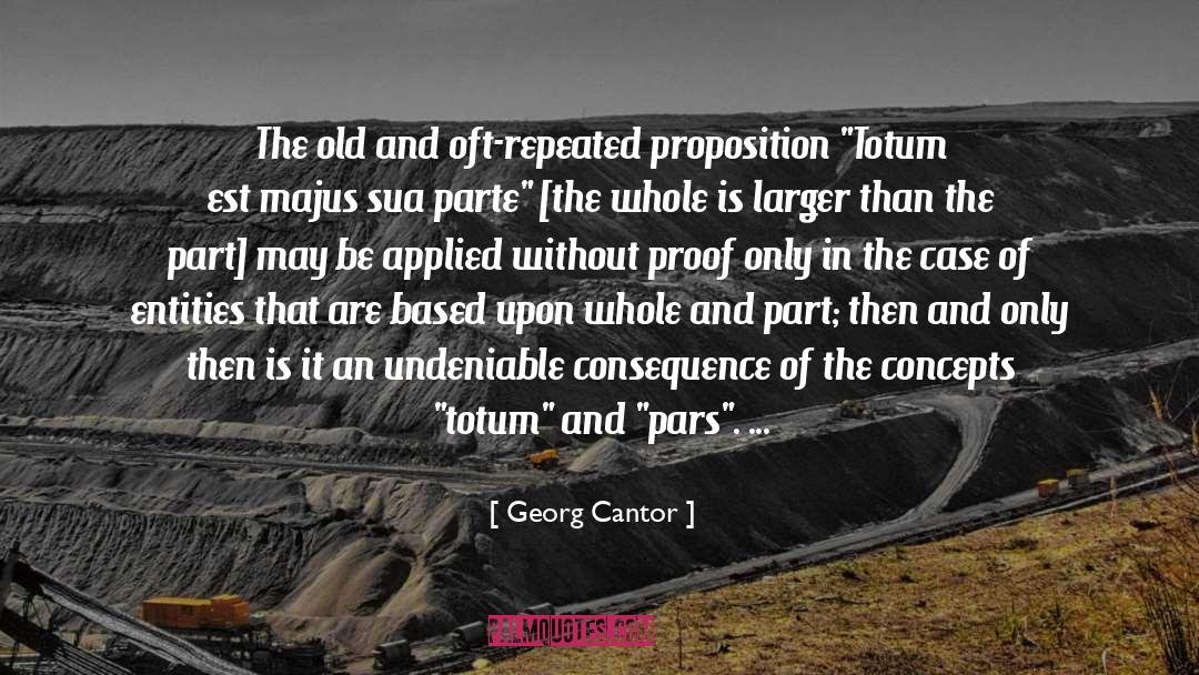 Proposition quotes by Georg Cantor