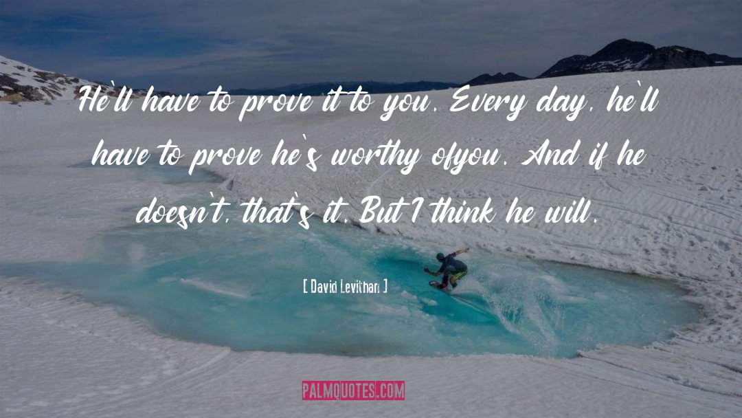 Prove quotes by David Levithan