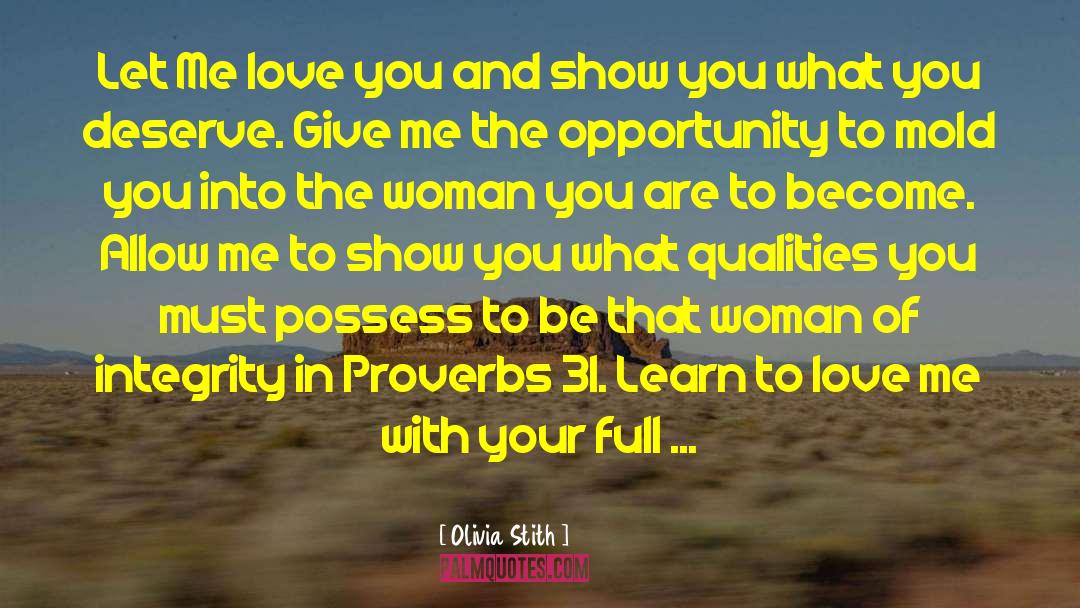 Proverbs 31 quotes by Olivia Stith