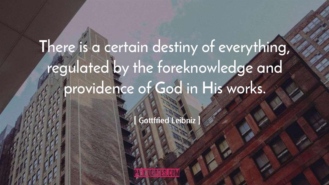 Providence Of God quotes by Gottfried Leibniz