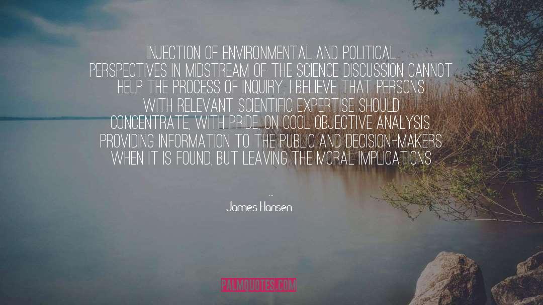 Providing quotes by James Hansen