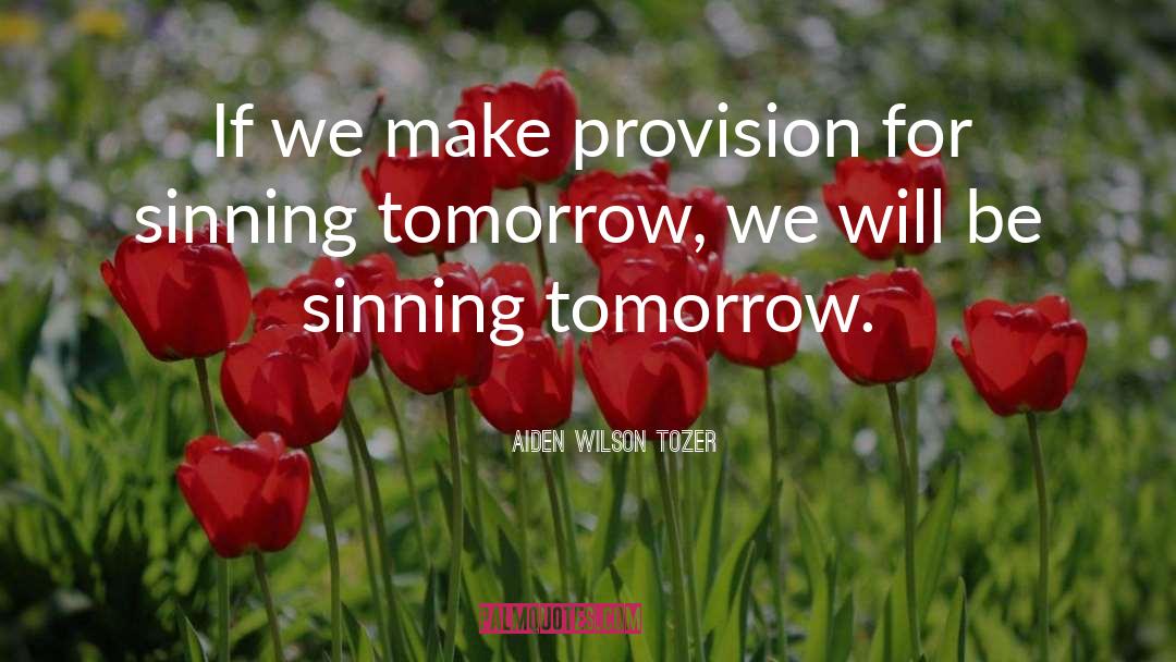 Provision quotes by Aiden Wilson Tozer