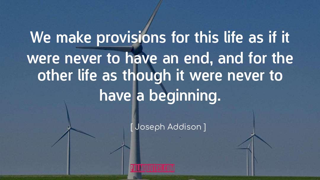 Provisions quotes by Joseph Addison
