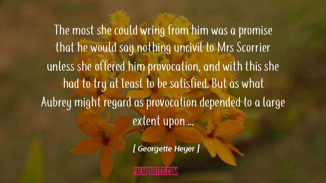 Provocation quotes by Georgette Heyer