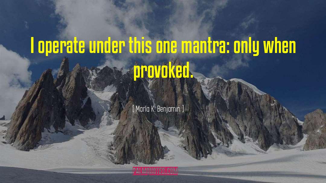 Provoked quotes by Marla K. Benjamin