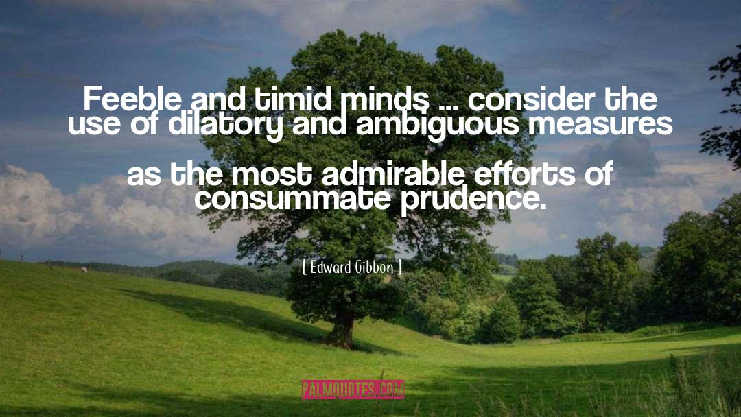 Prudence quotes by Edward Gibbon
