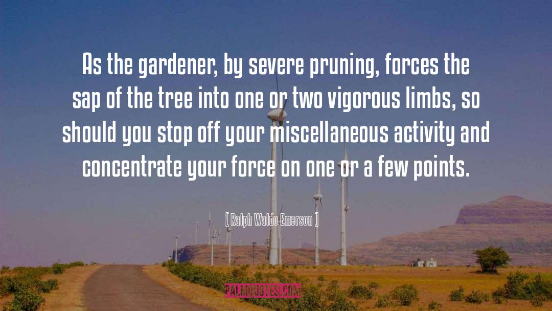 Pruning quotes by Ralph Waldo Emerson