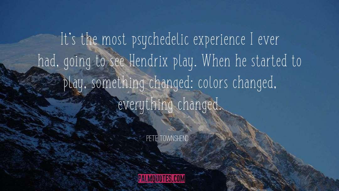 Psychedelic Experience quotes by Pete Townshend
