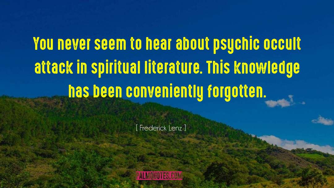 Psychic Readings quotes by Frederick Lenz