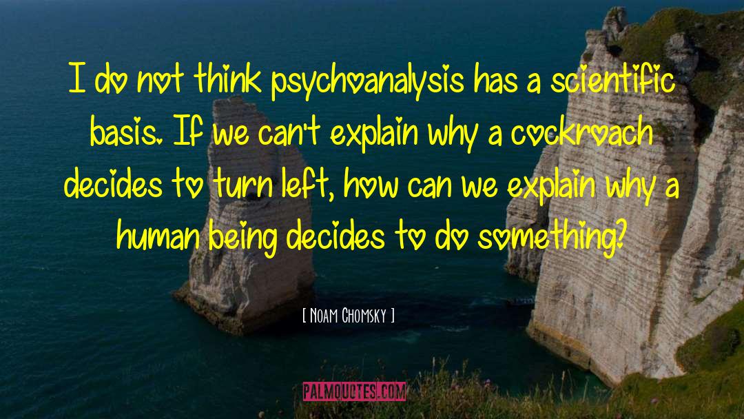 Psychoanalysis quotes by Noam Chomsky