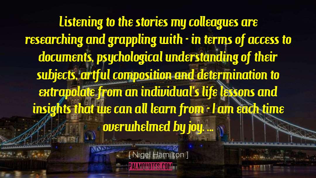 Psychological Trauma quotes by Nigel Hamilton