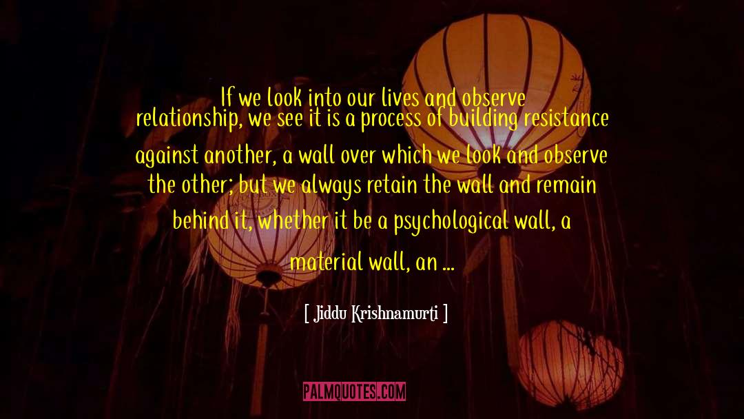 Psychological Wall quotes by Jiddu Krishnamurti