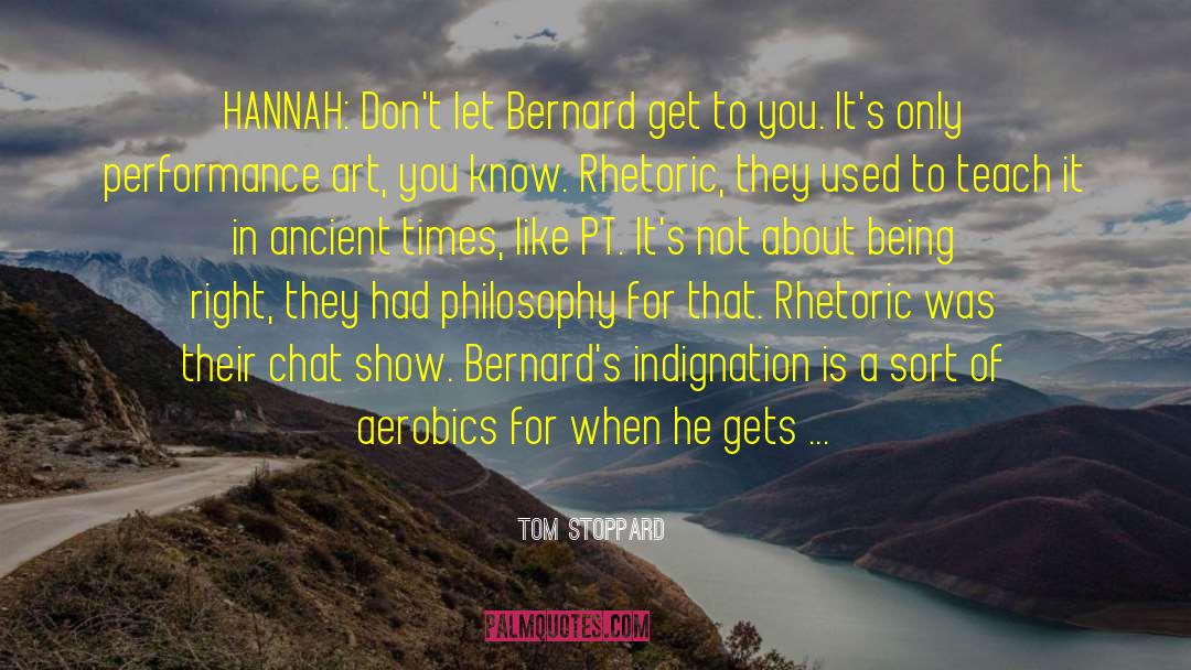Pt Usha quotes by Tom Stoppard